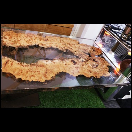 Table à manger161 - Elm Wood&Resin - Moderne - Pacific Compagnie.