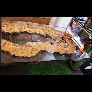 Table à manger161 - Elm Wood&Resin - Moderne - Pacific Compagnie.