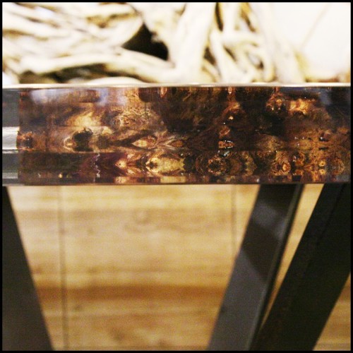 Table à manger161 - Elm Wood&Resin - Naturelle - Pacific Compagnie.