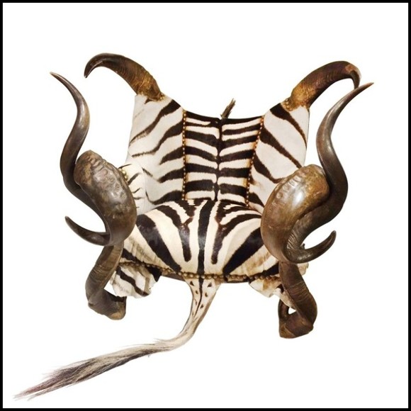 Armchair Horns with Zebra