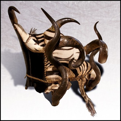Armchair Horns with Zebra
