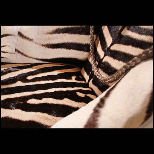 Armchair Horns with Zebra