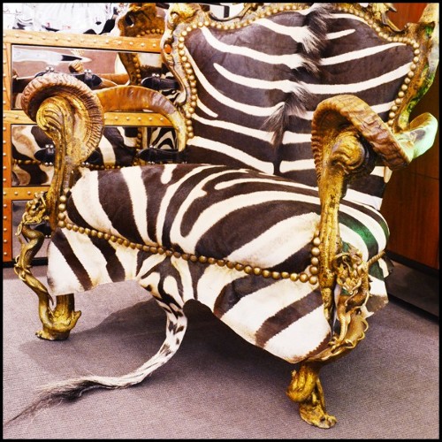 Fauteuil 120 - Zebra - Corne - Pacific Compagnie.