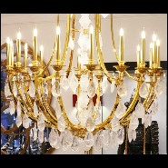 Chandelier PC-Gold and Crystal Rock