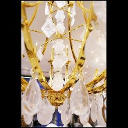 Chandelier PC-Gold and Crystal Rock