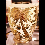 Vase PC - Palmers white and golded - Pièce décorative - Pacific Compagnie.