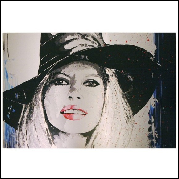 Photographie PC - Brigitte Bardot - Black and white portrait of Brigitte Bardot - Pacific Compagnie.