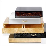 Chevet 145 - Exceptional Drawers - Ebony mosaic detail - Pacific Compagnie.