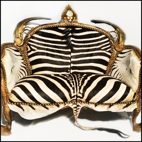 Canapé PC - Zebra and Horns - Mobilier exotique - Pacific Compagnie.