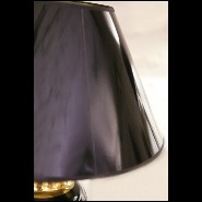 Lampe PC - Black Stars - Porcelaine noire - Pacific Compagnie.