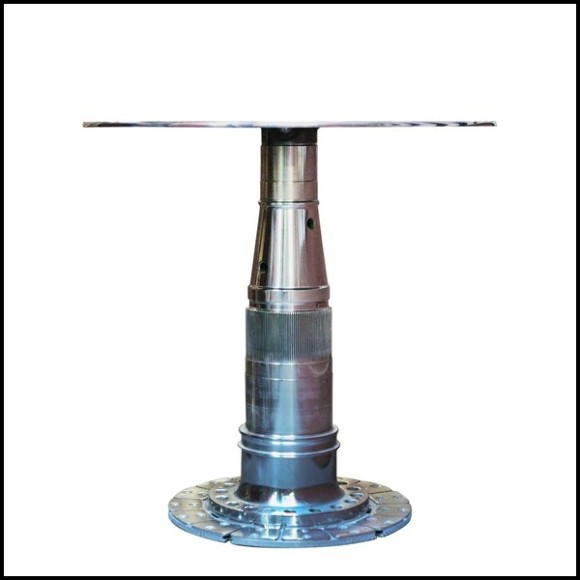 Table d'appoint PC - Boeing 737 - Boeing 737 side table with titanium engine detailing - Pacific Compagnie.