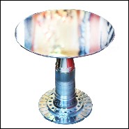 Table d'appoint PC - Boeing 737 - Boeing 737 table with ggearing engine in titanium finish - Pacific Compagnie.