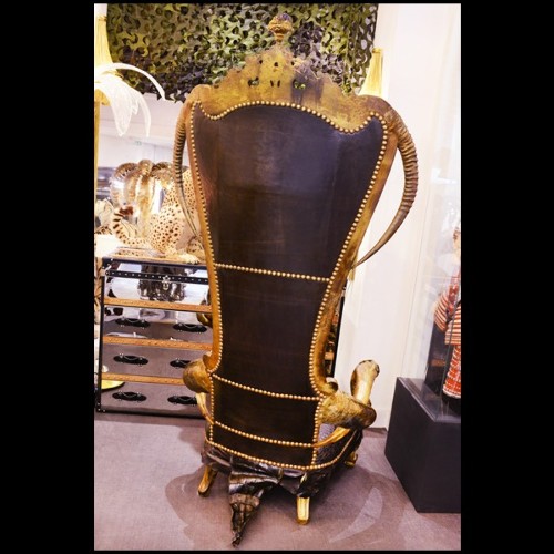 Armchair Croco Black King