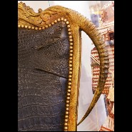 Fauteuil PC - Croco Black King - Fauteuil à cornes - Pacific Compagnie.