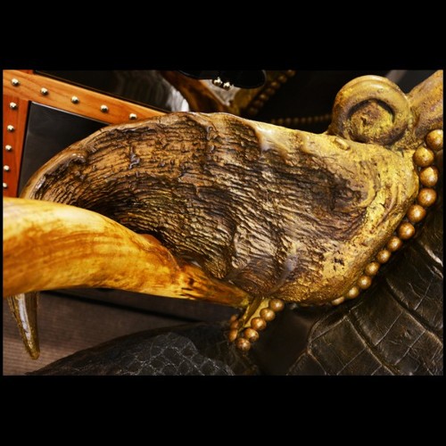 Armchair Croco Black King