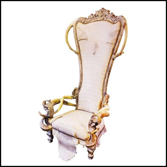 Fauteuil PC - Croco White King - Esprit singulier - Pacific Compagnie.