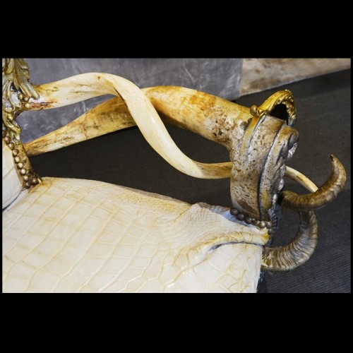 Armchair Croco White King