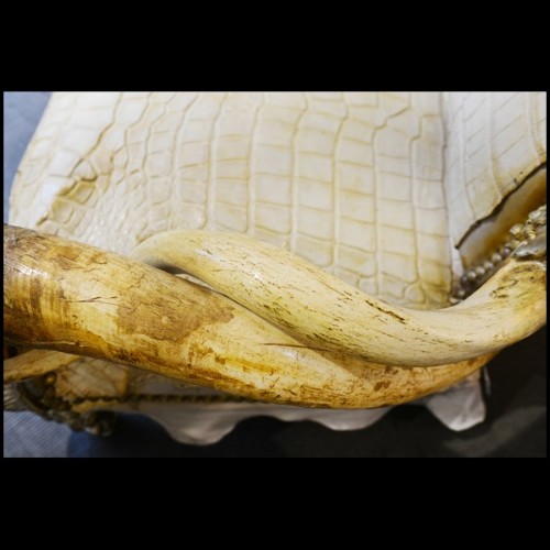 Armchair Croco White King