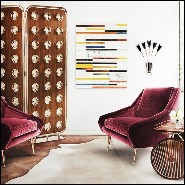 Paravent 157 - Golded Rings - Pliable design - Pacific Compagnie.