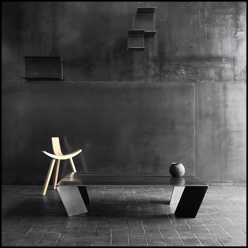 Table basse 147 - Raw Dark Steel - Style industriel - Pacific Compagnie.