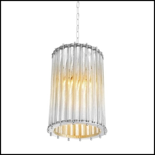 Chandelier in vintage brass or antique silver plated finish Eichholtz - Mezzo Single