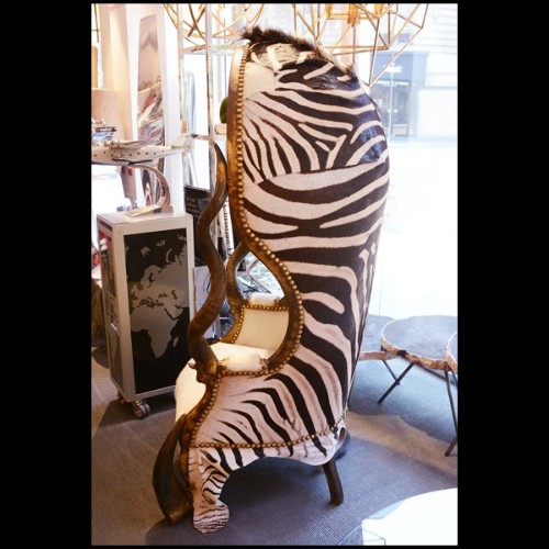 Fauteuil PC - Dome Zebra - Mobilier luxe - Pacific Compagnie.