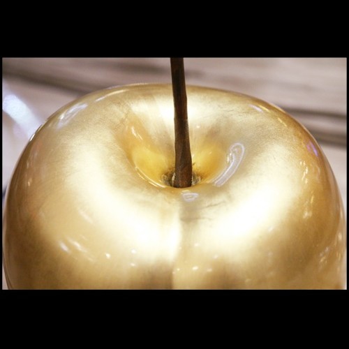 Sculpture PC - Cherry Gold L, dorée - Pacific Compagnie.