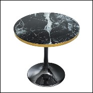 Table d'appoint 24 - Parme - Eichholtz marble side table with brass rim - Pacific Compagnie.