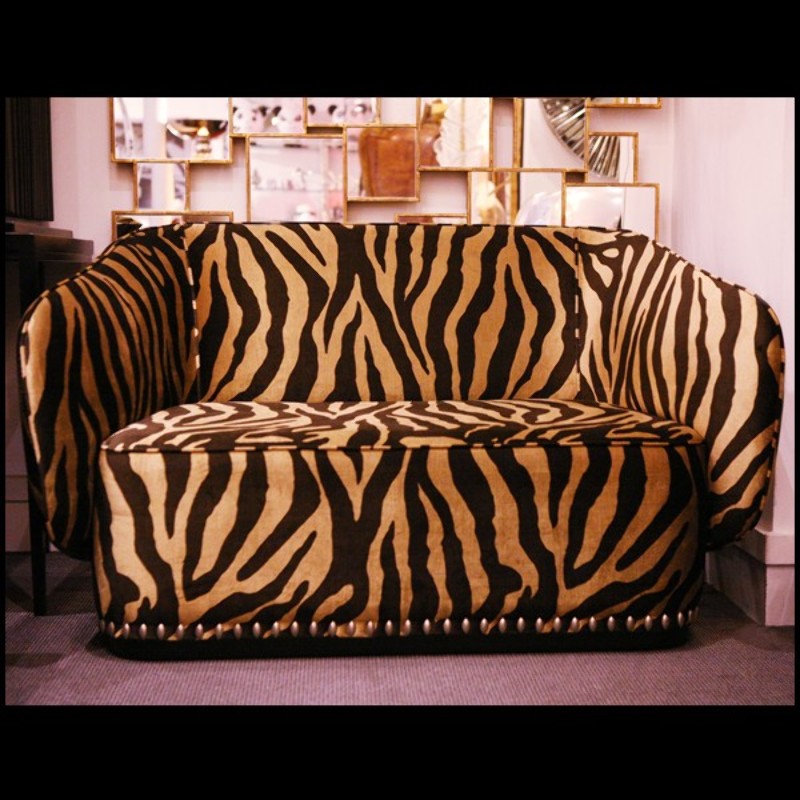Zebra Pattern Sofas Baci Living Room