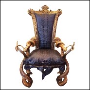 Fauteuil PC - Croco Black Horns, cornes - Pacific Compagnie.