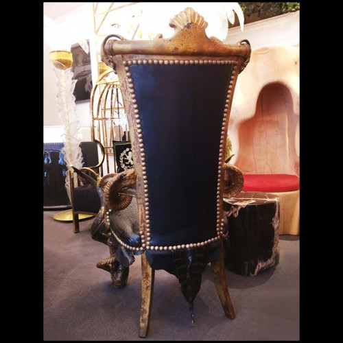 Fauteuil PC - Croco Black Horns - Salon original - Pacific Compagnie.