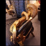 Fauteuil PC - Croco Black Horns - Siège design - Pacific Compagnie.