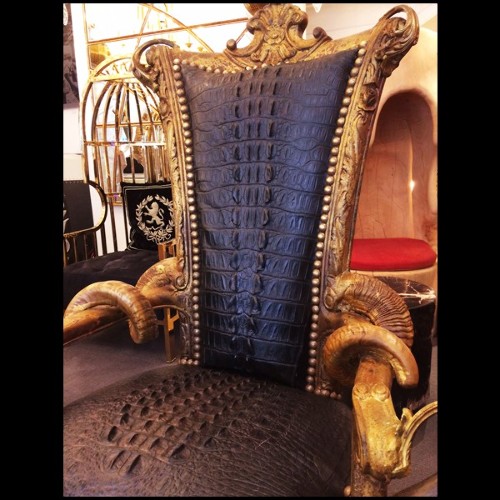 Fauteuil PC-Croco Black and Horns