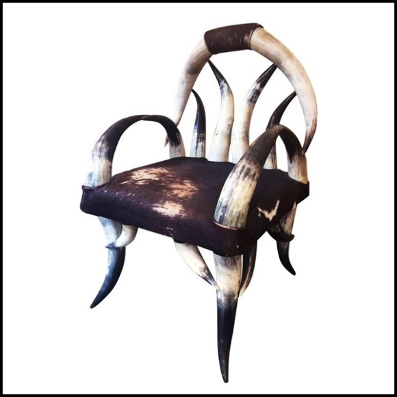 Fauteuil PC - Long Horns - Mobilier luxe - Pacific Compagnie.
