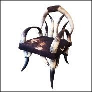 Fauteuil PC - Long Horns - Mobilier luxe - Pacific Compagnie.