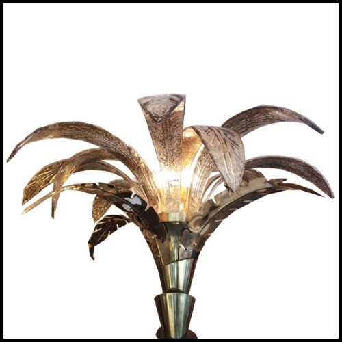 Set of 2 Floor Lamp Gilded Murano Glass