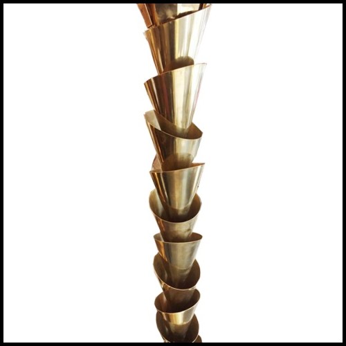 Set of 2 Floor Lamp Gilded Murano Glass