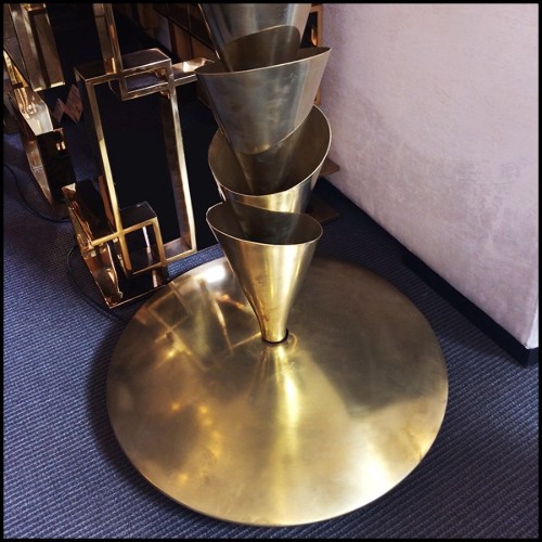 Set of 2 Floor Lamp Gilded Murano Glass