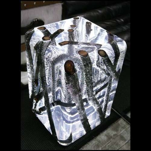 Side Table PC - Burnt Branches B