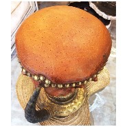 Tabouret PC - Ostrich & Topi Horns - Plume autruche - Pacific Compagnie.