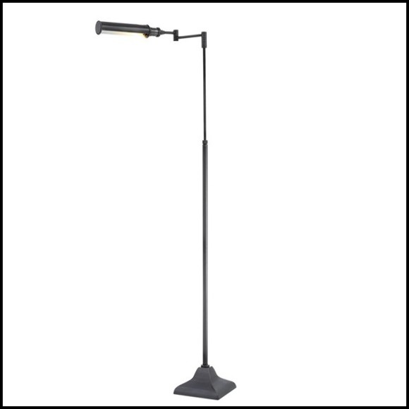 Floor Lamp in nickel finish or in solid bronze finish with swing arm 24-Readers