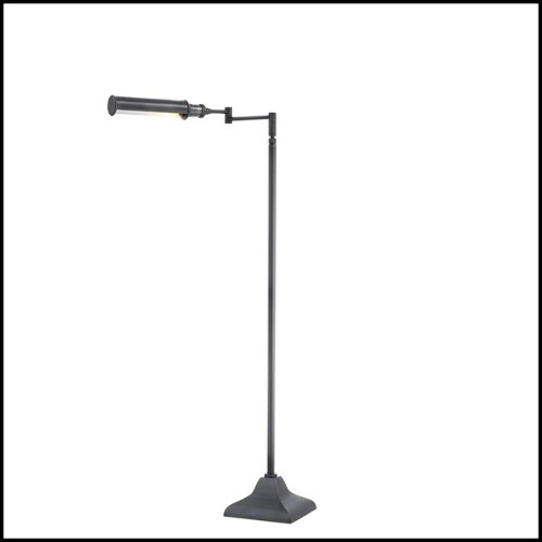 Floor Lamp in nickel finish or in solid bronze finish with swing arm 24-Readers