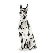 Sculpture en céramique peinte à la main 162-Danish Dog