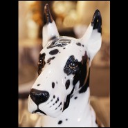 Sculpture en céramique peinte à la main 162-Danish Dog