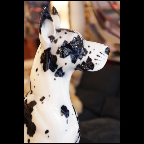 Sculpture en céramique peinte à la main 162-Danish Dog