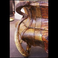 Chest of drawers with real crocodile skin real horns and amethyst stones PC-Crocodile and Amethyst