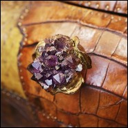 Chest of drawers with real crocodile skin real horns and amethyst stones PC-Crocodile and Amethyst