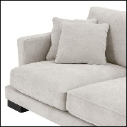 Canapé avec structure en bois et tissu coloris Clarck sand sur pieds en bois noir 24-Tucci