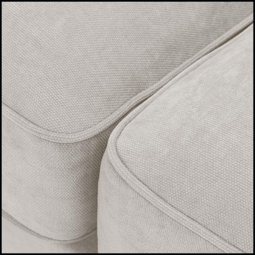 Canapé avec structure en bois et tissu coloris Clarck sand sur pieds en bois noir 24-Tucci