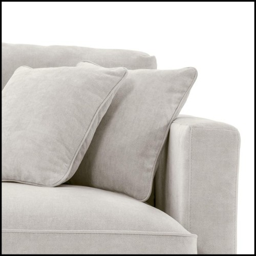 Canapé avec structure en bois et tissu coloris Clarck sand sur pieds en bois noir 24-Tucci